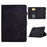 Anti-Fall Folio Flip Case for Universal 8 inch Tablet Protective Cover Pattern Imprinted Solid Color Auto Wake / Sleep Leather Case with Card Slots / Stand - Black - 1