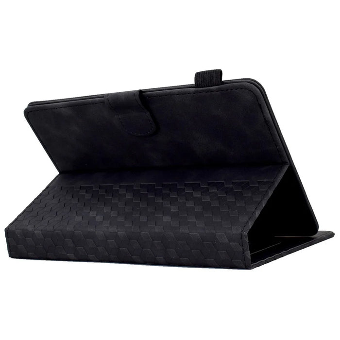 Anti-Fall Folio Flip Case for Universal 8 inch Tablet Protective Cover Pattern Imprinted Solid Color Auto Wake / Sleep Leather Case with Card Slots / Stand - Black - 4