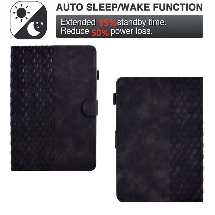 Anti-Fall Folio Flip Case for Universal 8 inch Tablet Protective Cover Pattern Imprinted Solid Color Auto Wake / Sleep Leather Case with Card Slots / Stand - Black - 5