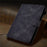 Anti-Fall Folio Flip Case for Universal 8 inch Tablet Protective Cover Pattern Imprinted Solid Color Auto Wake / Sleep Leather Case with Card Slots / Stand - Black - 7