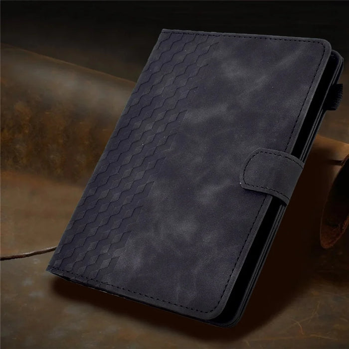 Anti-Fall Folio Flip Case for Universal 8 inch Tablet Protective Cover Pattern Imprinted Solid Color Auto Wake / Sleep Leather Case with Card Slots / Stand - Black - 7