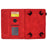 Anti-Scratch Case for Universal 10 inch Auto Wake / Sleep Tablet Leather Cover Pattern Imprinted Solid Color Protective Case with Card Slots / Stand - Red - 2