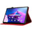 Auto Wake / Sleep Shockproof Case for Lenovo Tab M10 Plus (3rd Gen) / Xiaoxin Pad 2022 10.6 inch Pattern Imprinted Anti-Drop Cover Solid Color Stitching Tablet Leather Stand Case with Card Slots - Red - 3