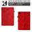 Auto Wake / Sleep Shockproof Case for Lenovo Tab M10 Plus (3rd Gen) / Xiaoxin Pad 2022 10.6 inch Pattern Imprinted Anti-Drop Cover Solid Color Stitching Tablet Leather Stand Case with Card Slots - Red - 5