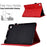 Auto Wake / Sleep Shockproof Case for Lenovo Tab M10 Plus (3rd Gen) / Xiaoxin Pad 2022 10.6 inch Pattern Imprinted Anti-Drop Cover Solid Color Stitching Tablet Leather Stand Case with Card Slots - Red - 6