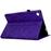 For Samsung Galaxy Tab A8 10.5 (2021) (X200 / X205) / Tab A8 10.5 (2022) Protective Case Stitching Pattern Imprinted Anti-Fall Cover Solid Color Auto Wake / Sleep Tablet Case with Card Slots / Stand - Purple - 4
