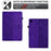 For Samsung Galaxy Tab A8 10.5 (2021) (X200 / X205) / Tab A8 10.5 (2022) Protective Case Stitching Pattern Imprinted Anti-Fall Cover Solid Color Auto Wake / Sleep Tablet Case with Card Slots / Stand - Purple - 5