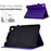 For Samsung Galaxy Tab A8 10.5 (2021) (X200 / X205) / Tab A8 10.5 (2022) Protective Case Stitching Pattern Imprinted Anti-Fall Cover Solid Color Auto Wake / Sleep Tablet Case with Card Slots / Stand - Purple - 6