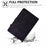 For Amazon Kindle Paperwhite 5 (2021) Anti-Drop Leather Case Auto Wake / Sleep Shockproof Cover Solid Color Pattern Imprinted Tablet Protector with Card Slots / Stand - Black - 5