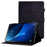 For Samsung Galaxy Tab A 10.1 (2016) (T580 / T585) Auto Wake / Sleep Shockproof Case Pattern Imprinted Anti-Drop Case Solid Color Tablet Leather Cover with Card Slots / Stand - Black - 1