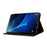 For Samsung Galaxy Tab A 10.1 (2016) (T580 / T585) Auto Wake / Sleep Shockproof Case Pattern Imprinted Anti-Drop Case Solid Color Tablet Leather Cover with Card Slots / Stand - Black - 3