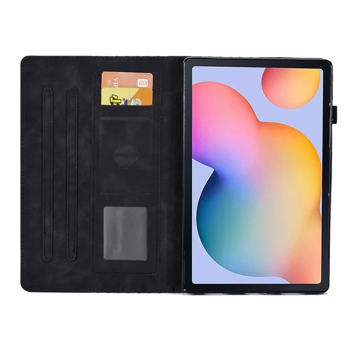 For Samsung Galaxy Tab S6 Lite (2024) / S6 Lite (2022) / S6 Lite (2020) (SM-P610 / 615) Leather Case Pattern Imprinted Stand - Black - 2