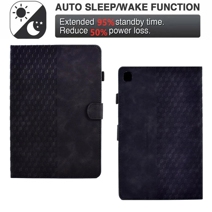 For Samsung Galaxy Tab S6 Lite (2024) / S6 Lite (2022) / S6 Lite (2020) (SM-P610 / 615) Leather Case Pattern Imprinted Stand - Black - 6