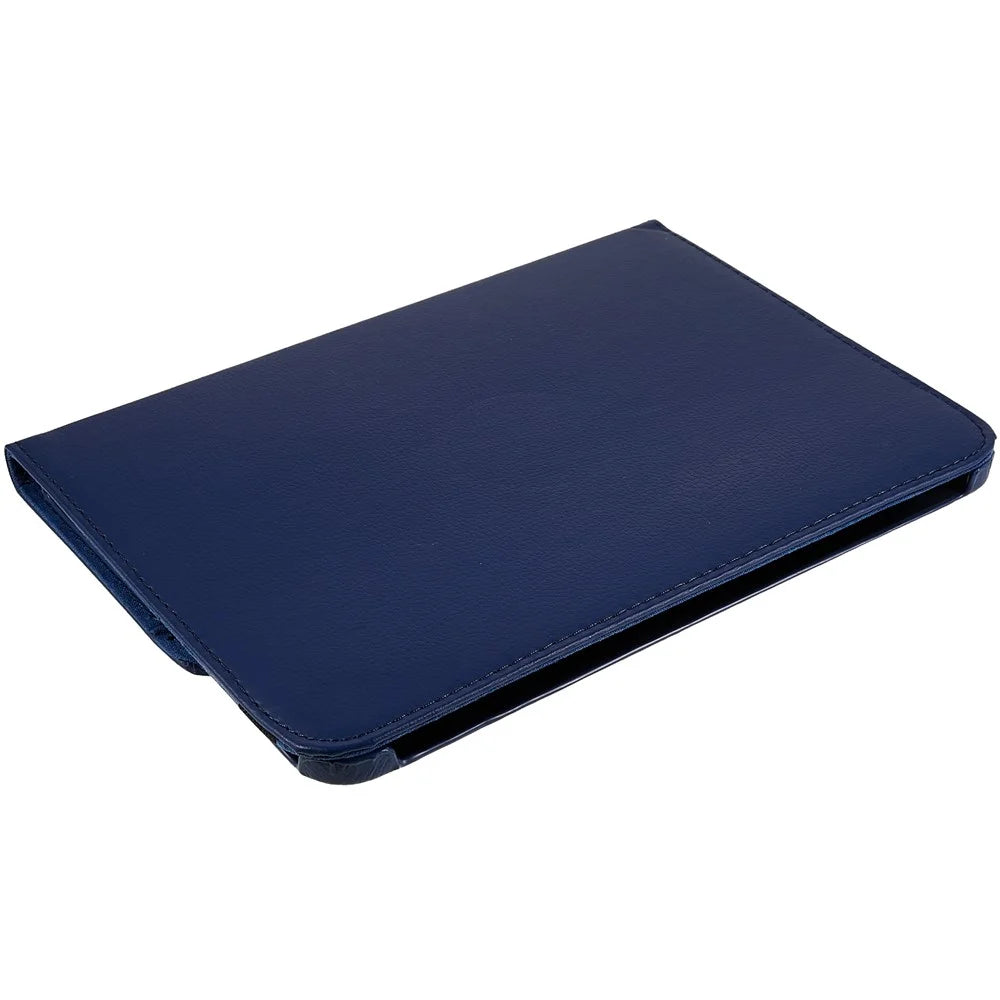 For iPad (2025) / iPad 10.9 (2022) Tablet Case PU Leather Protective Cover with 360 Degree Rotating Stand - Dark Blue - 5