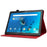 Smart Tablet Leather Case for Lenovo Tab M10 TB-X605F, Anti-scratch Imprinted Pattern Auto Sleep / Wake Up Cover with Card Slots - Red - 3