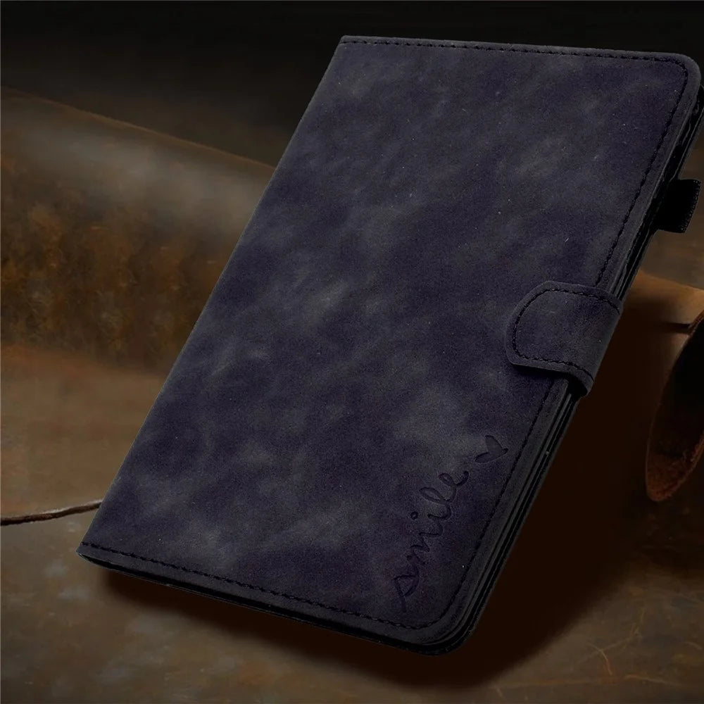 For Samsung Galaxy Tab A8 10.5 (2021) / (2022) SM-X200, SM-X205 Tablet Case Pattern Imprinted PU Leather Flip Folding Stand Shell Cover with Card Slots and Pencil Holder, Support Auto Sleep / Wake - Black - 7