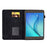 Full Protection Case for Samsung Galaxy Tab A 8.0 SM-T350 (2015), Supporting Stand Card Slots Imprinted Pattern Leather Tablet Cover Shell - Black - 2