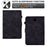 Full Protection Case for Samsung Galaxy Tab A 8.0 SM-T350 (2015), Supporting Stand Card Slots Imprinted Pattern Leather Tablet Cover Shell - Black - 5