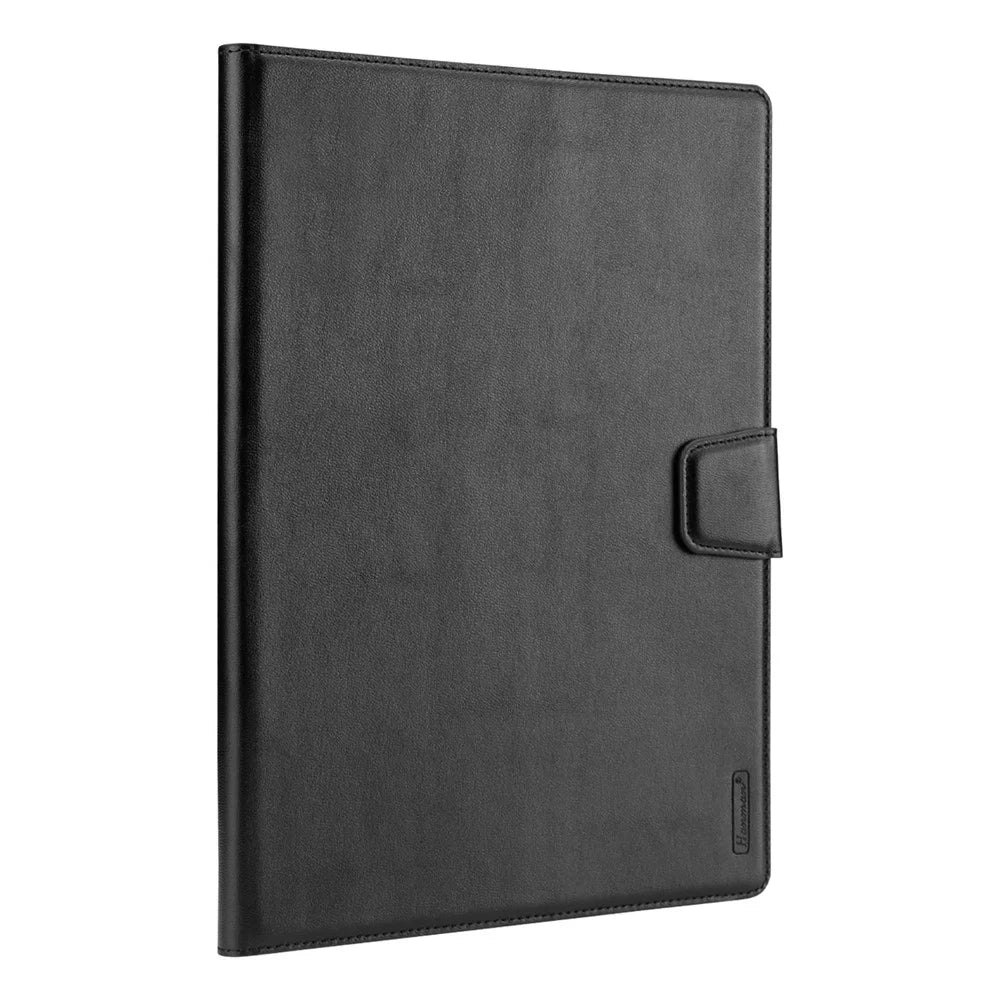 HANMAN Mill Series for iPad 10.2 (2021) / (2020) / iPad Air 10.5 inch (2019) / Pro 10.5-inch (2017) Foldable Stand Tablet Cover PU Leather Wallet Shockproof Case - Black - 5