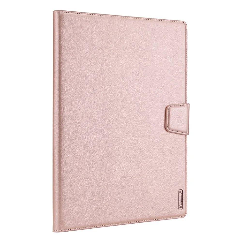 HANMAN Mill Series for Samsung Galaxy Tab A8 10.5 (2021) / (2022) PU Leather Tablet Case Stand Wallet Full Protection Cover - Rose Gold - 4