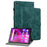 Cute Tiger Pattern Imprinted Case for Lenovo Tab M7 (3rd Gen), PU Leather Anti-scratch Stand Card Holder Cover - Green - 1