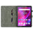 Cute Tiger Pattern Imprinted Case for Lenovo Tab M7 (3rd Gen), PU Leather Anti-scratch Stand Card Holder Cover - Green - 2