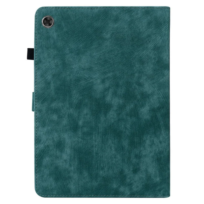 Cute Tiger Pattern Imprinted Case for Lenovo Tab M7 (3rd Gen), PU Leather Anti-scratch Stand Card Holder Cover - Green - 6