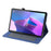 For Lenovo Tab P11 Pro Gen 2 Cloth Texture PU Leather Tablet Case Foldable Stand Card Holder Protective Cover - Blue - 3