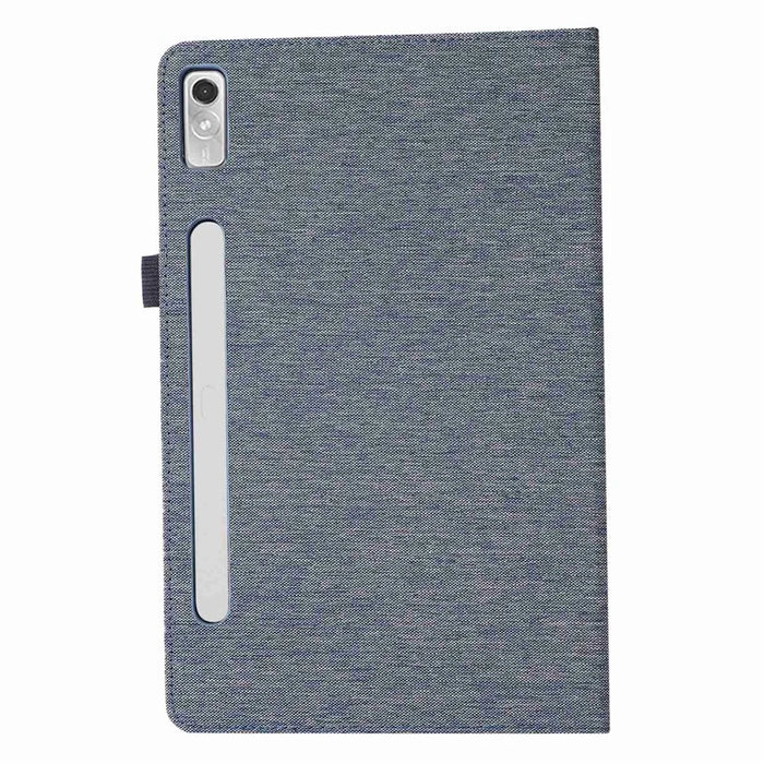 For Lenovo Tab P11 Pro Gen 2 Cloth Texture PU Leather Tablet Case Foldable Stand Card Holder Protective Cover - Blue - 6