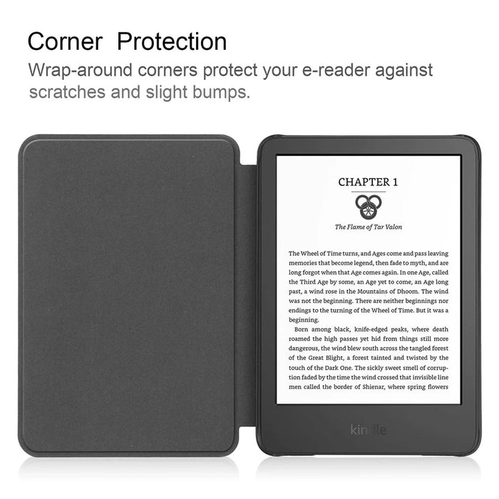 For Amazon Kindle 6 inch (2024) / (2022) PU Leather + PC Protective Case Pattern Printing Auto Sleep / Wake E-Reader Cover - Graffiti - 2