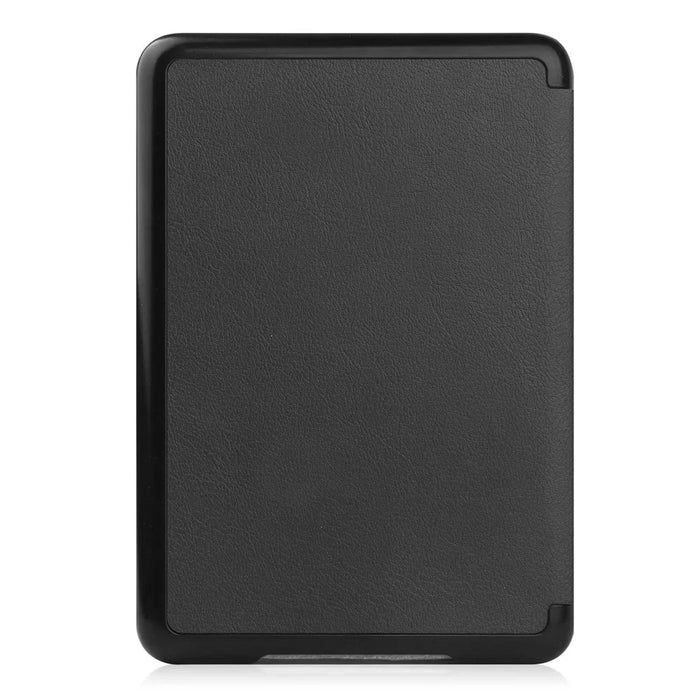 For Amazon Kindle 6 inch (2024) / (2022) Solid Color PU Leather Cover Auto Sleep / Wake Anti-Scratch E-Reader Case - Black - 7