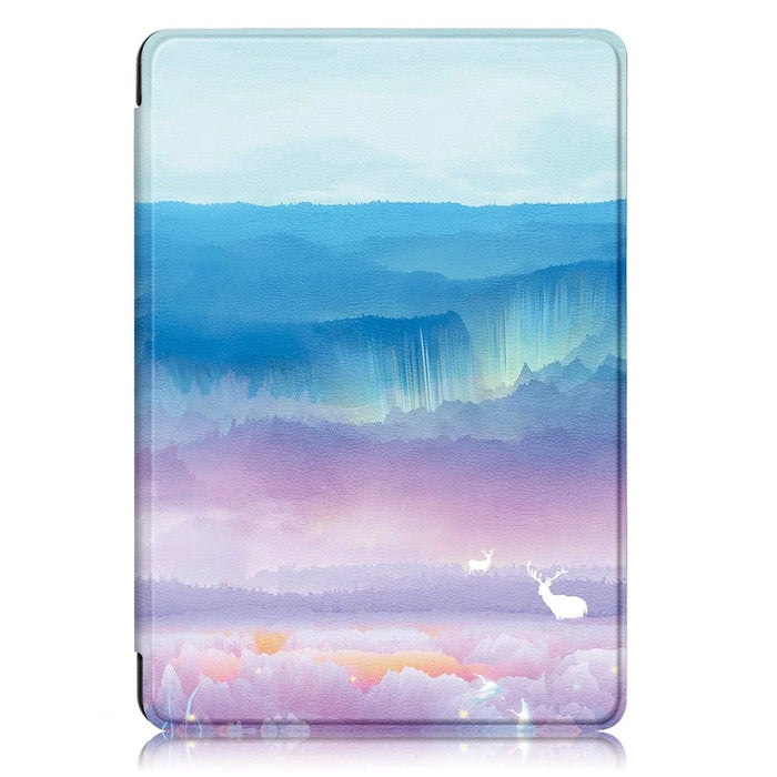 For Amazon Kindle Youth Edition 2022 Pattern Printing Tablet Case PU Leather Auto Sleep / Wake Smart Shockproof Protective Cover - Fantasy Deer - 7