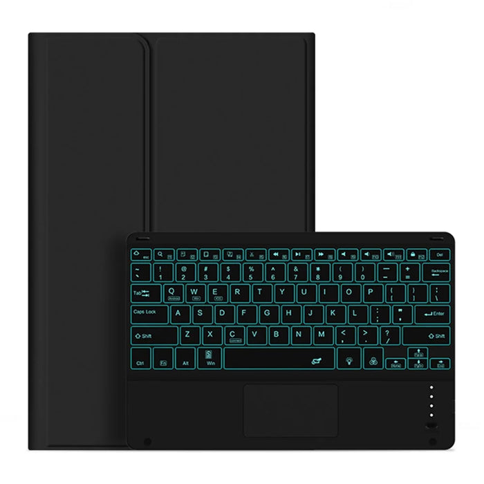 For Huawei MateBook E Go Detachable Bluetooth-compatible Keyboard with Hinge Stand Leather Case - Black - 1