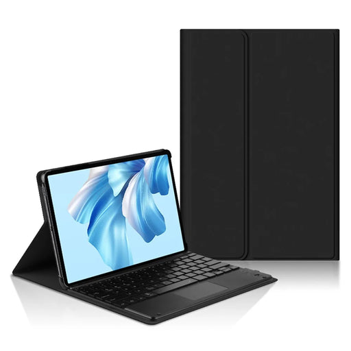 For Huawei MateBook E Go Detachable Bluetooth-compatible Keyboard with Hinge Stand Leather Case - Black - 2
