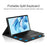 For Huawei MateBook E Go Detachable Bluetooth-compatible Keyboard with Hinge Stand Leather Case - Black - 5