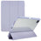 For iPad Pro 11 (2018) / (2020) / (2021) / (2022) Protective Case PU Leather + TPU + Acrylic Tablet Case Tri-fold Stand Shockproof Cover - Purple - 1