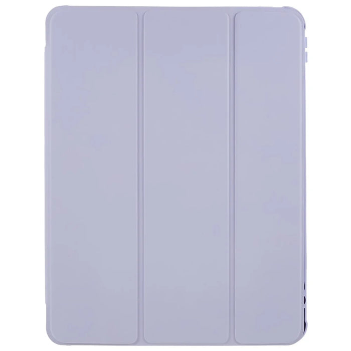For iPad Pro 11 (2018) / (2020) / (2021) / (2022) Protective Case PU Leather + TPU + Acrylic Tablet Case Tri-fold Stand Shockproof Cover - Purple - 2