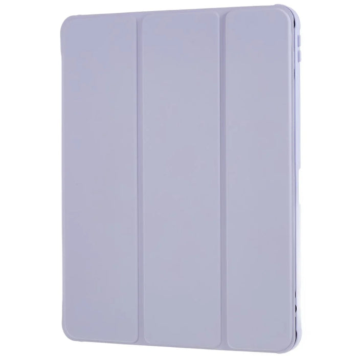 For iPad Pro 11 (2018) / (2020) / (2021) / (2022) Protective Case PU Leather + TPU + Acrylic Tablet Case Tri-fold Stand Shockproof Cover - Purple - 3
