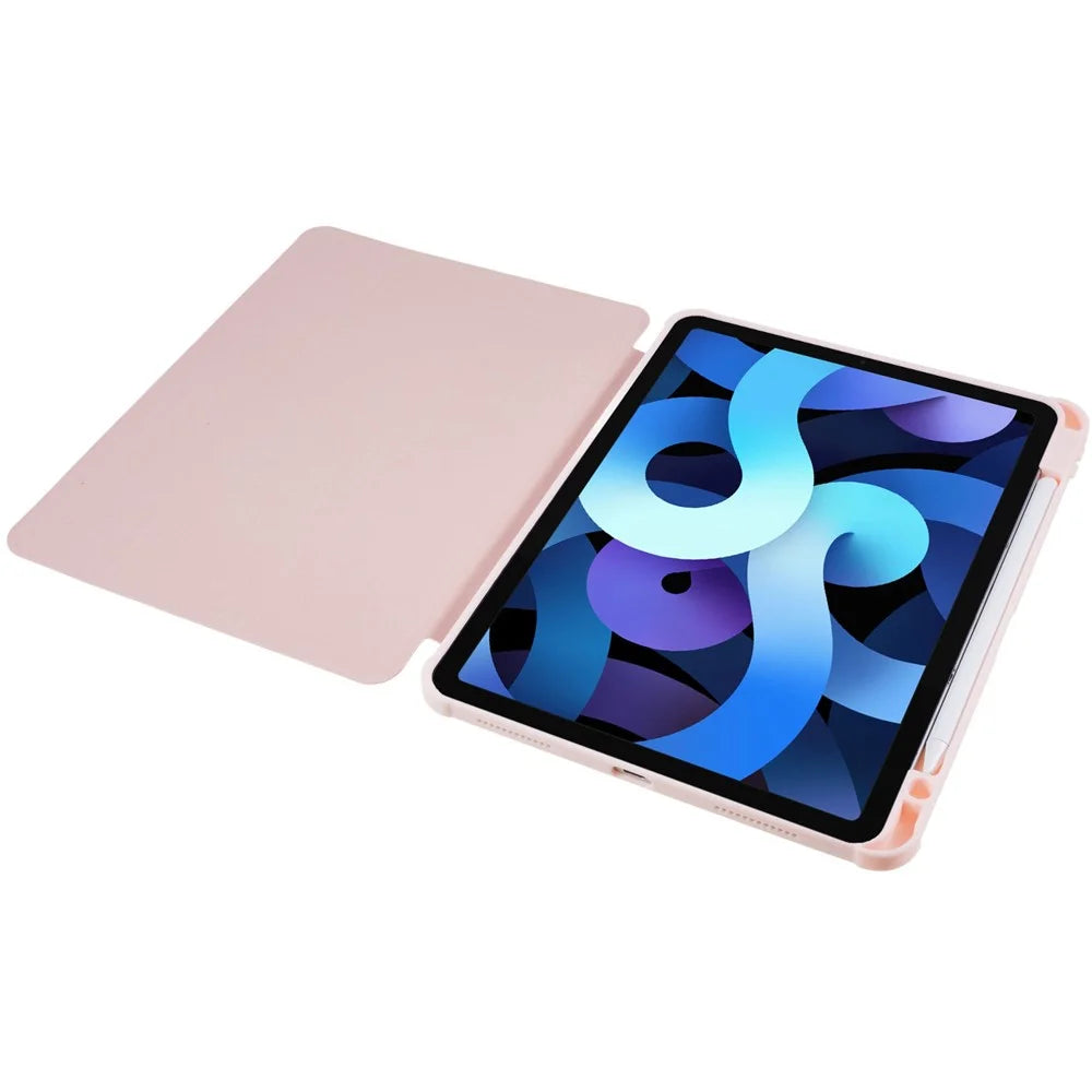 For iPad Air 11 (2026) / (2025) / (2024) / Air (2022) / (2020) PU Leather TPU Acrylic Tablet Tri-Fold Stand - Pink - 6