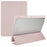 For iPad 10.2 (2021) / (2019) / (2020) Shockproof Case PU Leather + TPU + Acrylic Tablet Case Tri-fold Stand Protective Cover - Pink - 1