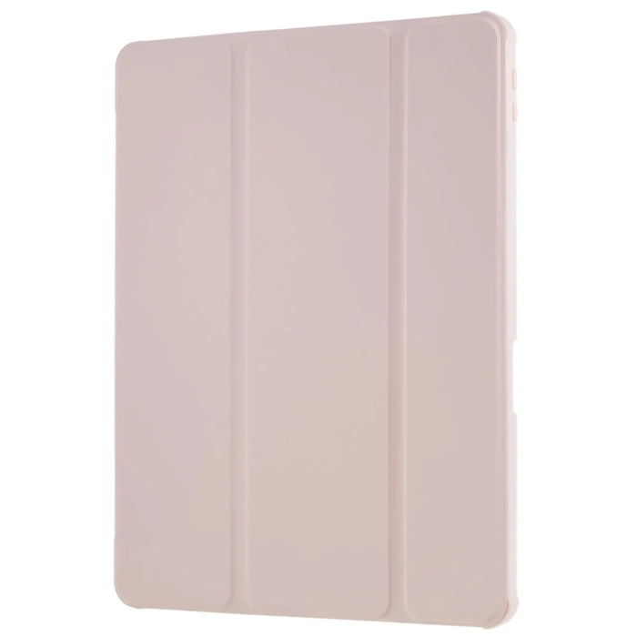 For iPad 10.2 (2021) / (2019) / (2020) Shockproof Case PU Leather + TPU + Acrylic Tablet Case Tri-fold Stand Protective Cover - Pink - 3