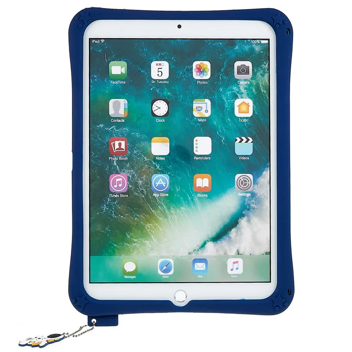 For iPad 10.2 (2021) / (2020) / (2019) / Air 10.5 inch (2019) / Pro 10.5-inch (2017) Space Pattern Kickstand Silicone Cover - Dark Blue - 4