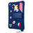 For iPad Air (2013) / Air 2 / iPad 9.7-inch (2017) / (2018) Silicone Tablet Case Cartoon Universe Space Pattern Anti-drop Cover with Kickstand - Dark Blue - 3
