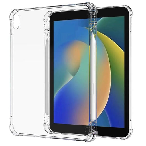 For iPad (2025) / iPad 10.9 (2022) Soft TPU Protective Case Reinforced Corner Anti-Scratch Ultra Clear Tablet Cover with Pencil Holder - 1