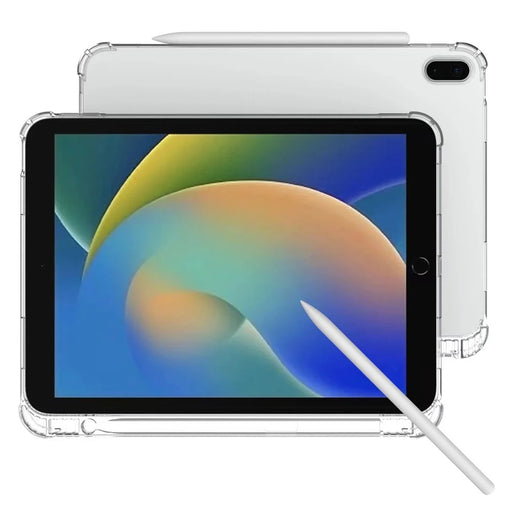 For iPad (2025) / iPad 10.9 (2022) Soft TPU Protective Case Reinforced Corner Anti-Scratch Ultra Clear Tablet Cover with Pencil Holder - 2