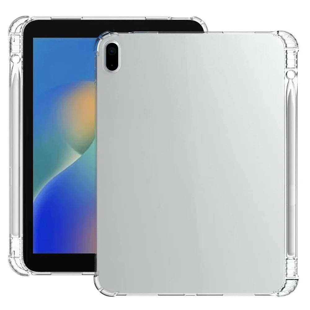 For iPad (2025) / iPad 10.9 (2022) Soft TPU Protective Case Reinforced Corner Anti-Scratch Ultra Clear Tablet Cover with Pencil Holder - 3