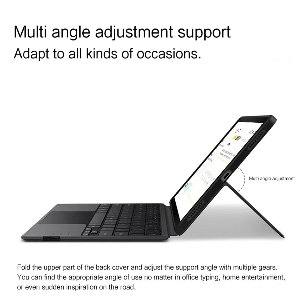 For iPad Air (2013) / Air 2  /  iPad 9.7-inch (2017) / (2018) Leather Case + Touchpad Bluetooth-compatible Keyboard with Backlit - 6