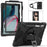 For Lenovo Tab P11 Pro Gen 2 Case Rotation Kickstand PC + Silicone Tablet Cover with Hand Strap / Shoulder Strap - Black - 3