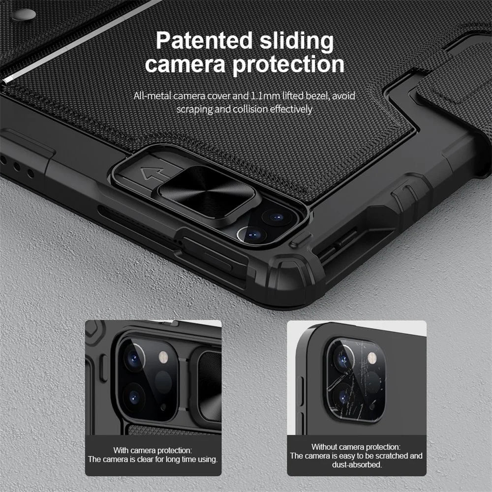 NILLKIN For iPad Pro 12.9 (2020) / (2021) / (2022) Bumper Combo Keyboard Case Auto Wake / Sleep Shockproof Cover Anti-Scratch Stand Case - 6