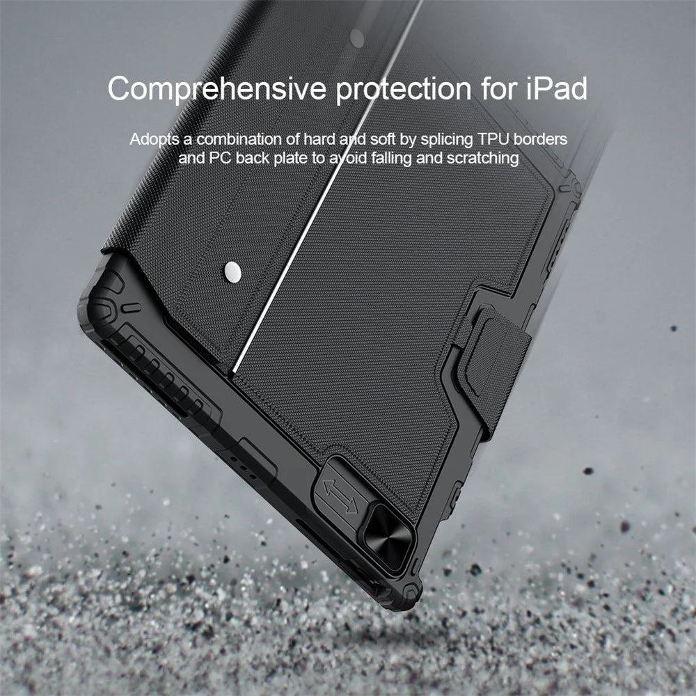NILLKIN For iPad Pro 12.9 (2020) / (2021) / (2022) Bumper Combo Keyboard Case Auto Wake / Sleep Shockproof Cover Anti-Scratch Stand Case - 7